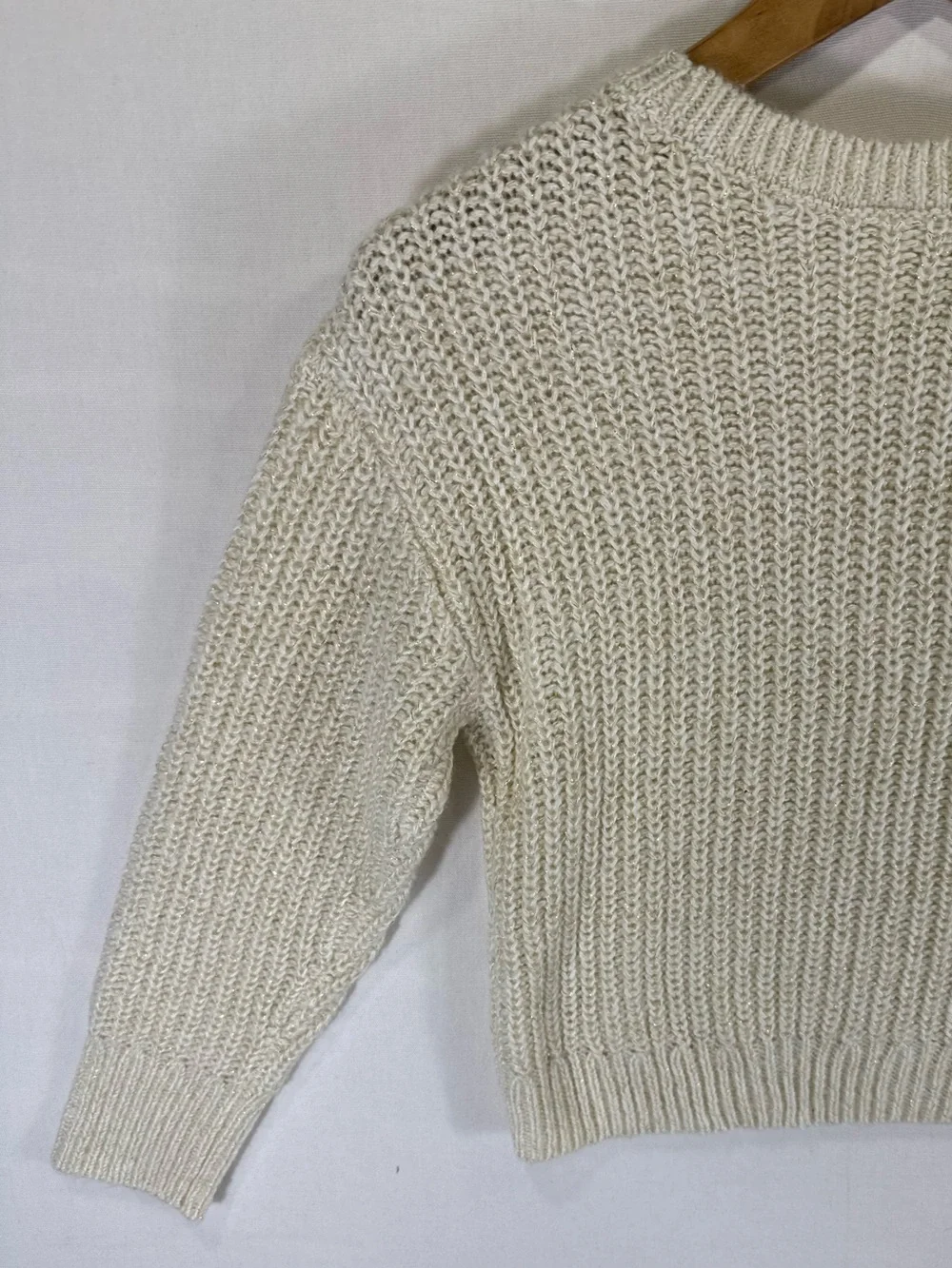 OshKosh B'gosh Cream Ribbed Knit Crew Sweater